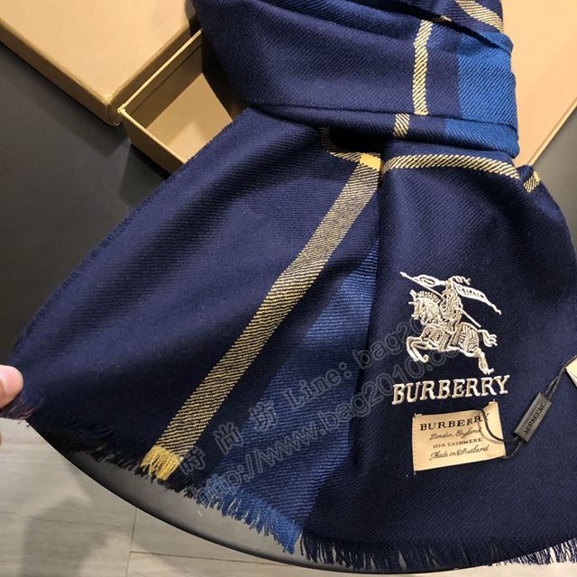 Burberry圍巾 2019新款 巴寶莉情侶款羊絨圍巾 Burberry格子長圍巾  llwj6812